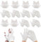 6 pares de guantes de medio dedo para pantalla táctil, 6 pares de guantes de trabajo de protección laboral, guantes hidratantes para dormir, guantes blancos multiusos