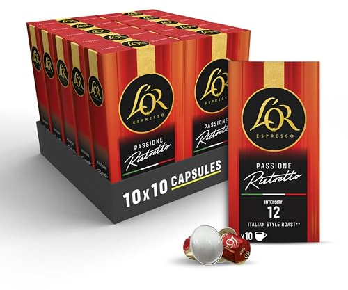 L'Or Espresso Café - 100 Capsules Imola | Compatibles Nespresso®*, lot de 10 x 10 capsules aluminium