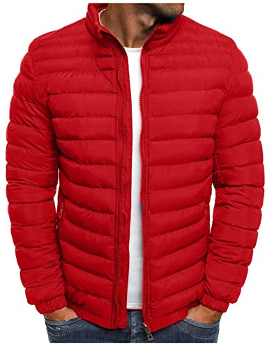 Winter Jackets for Mens Winter Coats Lightweight Puffer Jacket Zip up Padded Coat Packable Down Jackets Quilted Jacket Puffy Coat for Snow Ski Hiking Travel Warm Cozy