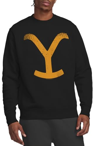 Yellowstone stort märke crew-tröja, svart, X-Large, Svart, XL