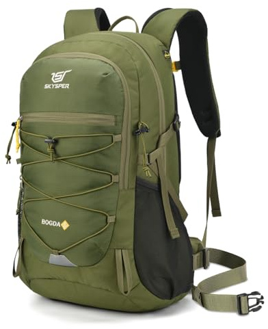 SKYSPER Zaino da Trekking, 25L Zaino Escursione con Copertura Anti-Pioggia Zainetto per Montagna Trekking Viaggio