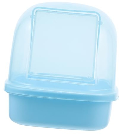 Toddmomy Vasca da Bagno per Piccoli Animali Alloggiamento per Criceti e Cincillà Contenitore per Toilette Trasparente Lettiera per Criceti Casetta per Gerbilli