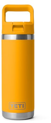 YETI Rambler 18 oz Bottle, Vacuum Insulated, Stainless Steel with Straw Cap, Beekeeper