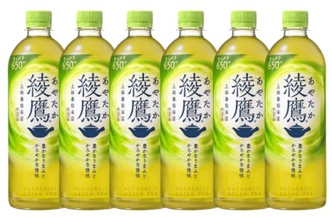 Japanese Ayataka-Style Green Tea Drink – Assorted Varieties (6 Bottles) Healthy Ready To Go Portable Japanese Style Drink Beverage – Import From Japan (Authentic (Classic) Green Tea 650ml)