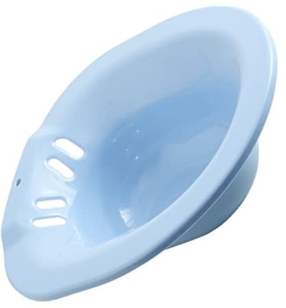 EXQUIMEUBLE Sitzbad Kunststoff Faltbar Mit Kurvendesign Für Toilettensitz Geruchsneutral Platzsparend Wandhalterung Geeignet Für Wochenbett Pflege Erwachsene