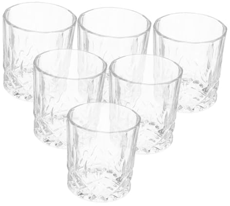 Cabilock 6 pezzi Bicchieri Whisky Vetro Bicchieri da Cocktail Versatili e Ktv e Resistenti e Facili da