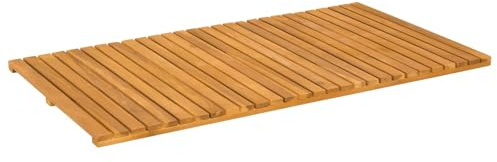vidaXL Badematte Uni Braun 100 x 55 cm Massives Akazienholz