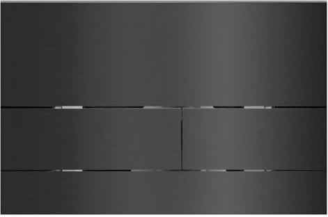 Balneo Plaque de Commande WC Chasse Gun Metal pour Réservoir Encastré - Bouton Chasse d’Eau Plaque WC - Suspendu Panneau de Commande Toilette - Design Moderne - Montage Mural