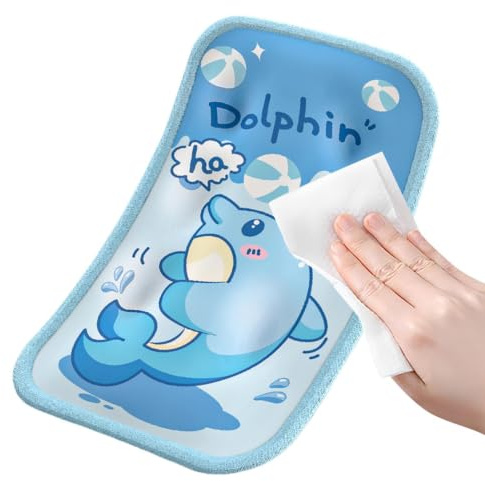 Cuscino da Allattamento per Bambini 28x16cm Cuscino per Nutrizione | Cinturino Elastico Regolabile Animali Salvietta Rinfrescante per Papà Ragazzo Neonato Seno Collo