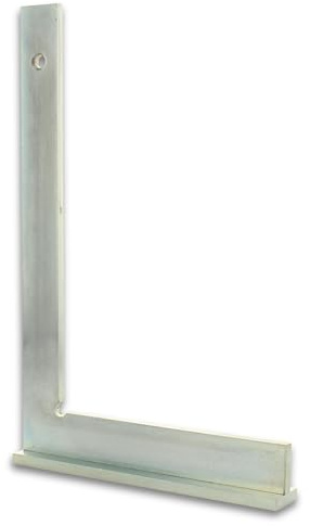 hedue® Schlosserwinkel mit Anschlag - Winkel Anschlagwinkel aus verzinktem Stahl, rechter Winkel Werkzeug 500 x 280 mm