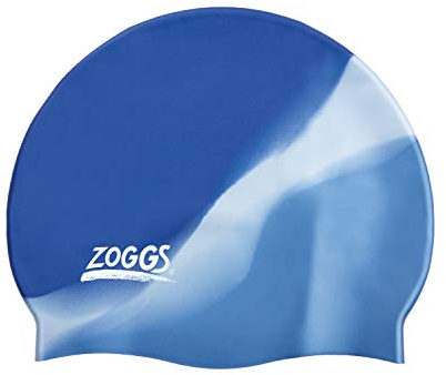 Zoggs Unisex silikon flerfärgad badmössa, blå/silver, en storlek UK