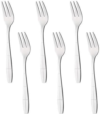 Ikando Fourchettes Gâteau Petite Fourchette en Acier Inoxydable, Lot de 12