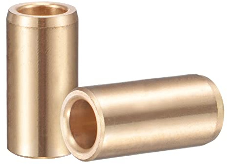 sourcing map Sleeve Bearings 8mm Bore 12mm OD 25mm Length Cast Brass Self-Lubricating Bushing 2pcs