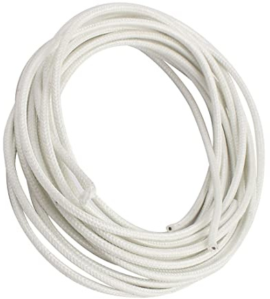 PATIKIL 2 500C Calore Resistenza Fibra Vetro Coperto Rame Conduttore Alta Temperatura Filo Cavo,Bianco, 5M/16.4ft 1mm