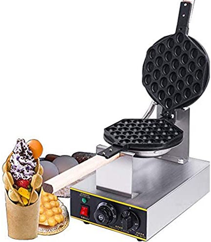 JIADUOFU Mini Gofrera Eléctrica Profesional Máquina para Gofres Waffles Molde De Huevo 30 Unidades Acero Inoxidable Antiadherente Temperatura Ajustable con Temporizador Rotación De 180°,220v