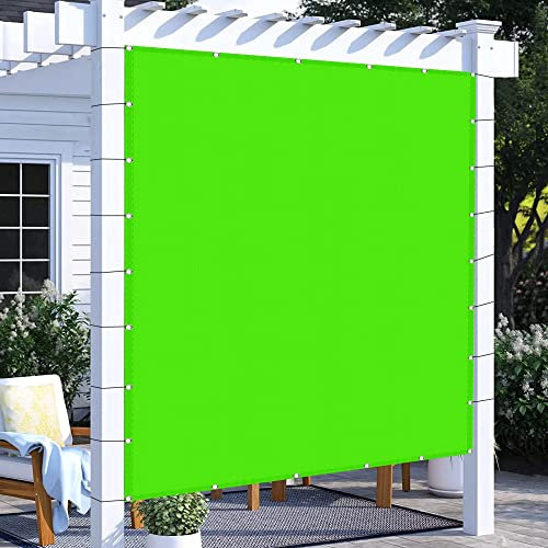 wasserdichte Schutzhülle für Terrasse 3 x 7 m, Rechteckiger wasserdichter Sonnenschirm mit Ösen und Befestigungsseile Pergola-Sonnensegel für Balkon Garten, Zart Grün