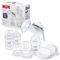 NUK Manual Breast Pump Set | Soft Silicone Cushion | Ergonomic Lever | 2 x Perfect Match Baby Bottles | 150ml | 2 x NUK High Performance Disposable Breast Pads