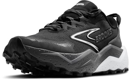 Brooks Women’s Caldera 8 Ultra Trail Running Shoe - Black/Blackened Pearl/White - 7.5 Medium