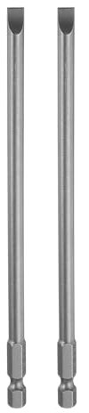 QUARKZMAN 2Pcs Embouts de Tournevis à Fente Magnétiques Sl6 6mm en Acier S2 Embout de Tournevis Plat à Tête Plate 1/4 Queue Hexagonale Embout de Tournevis Industrielle de 6 de Long