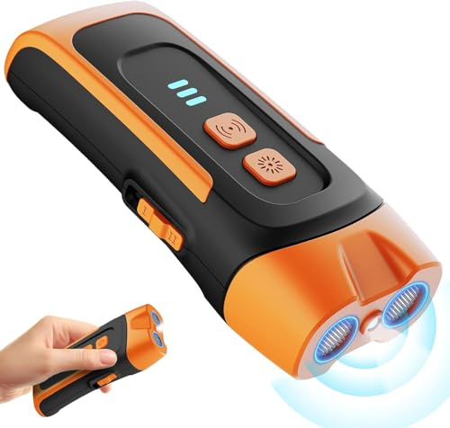 Anti Bell Gerät Hunde, Antibell Ultraschall Gerät Wiederaufladbar, 35 Fuß Handgerät Hundegebell Stoppen mit LED, 3 Modi Antibell für Große Kleine Hunde Trainingsalarm Freien Innenbereich Hundeschreck