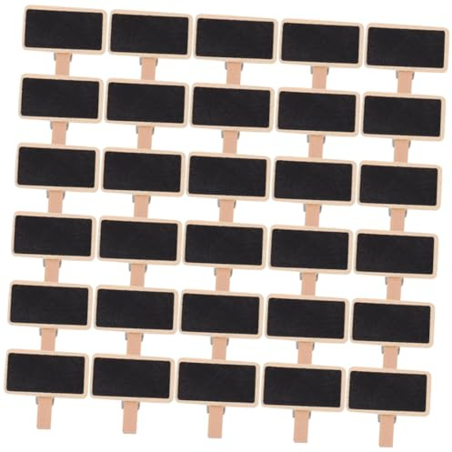 Gatuida 50 pièces Mini Tableau Bois avec Pince et Portable pour Messages Étiquettes et Panneaux Buffet Usage Polyvalent