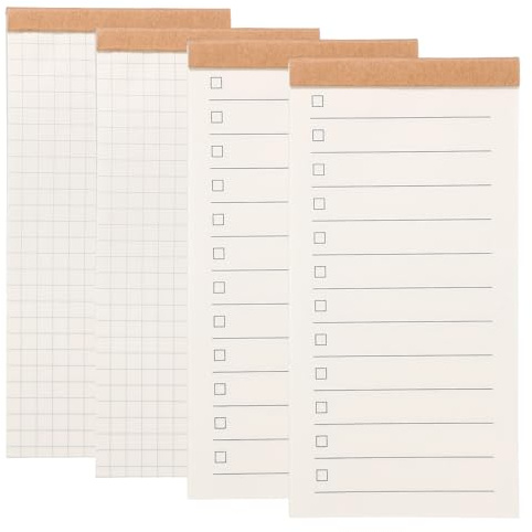 PATIKIL Cuadernos Portátiles Campo 4 Piezas Pequeños Blocs Notas 50 Hojas Cuadernos Libretas Memoria Lista Tareas Organizador PlanificadorPara Trabajo Oficina