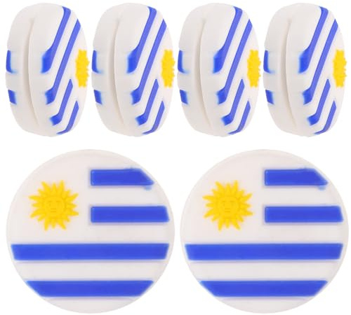 MAGICLULU Smorzatori per Racchetta da Tennis 6 Pezzi in Silicone Bandiera Uruguay Ammortizzatori di Vibrazioni Leggeri e Resistenti Accessori per Tennis Professionistico Facili da