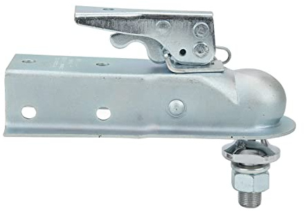 MasYosh Acoplador de Remolque de 2,36 Pulgadas, Lengüeta Recta, Capacidad de Carga de 2000 Libras, Bloqueo Fácil con Bola de 1 7/8 Pulgadas, para RV Boat