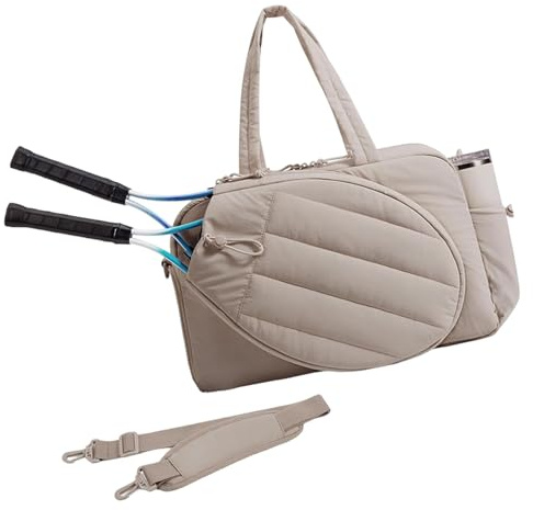 Greabuy Unisex Tennis Carryall Väska Vattentålig Nylon Axel Design med flera fickor för Racketbollar Gym Essential Unisex Tennis