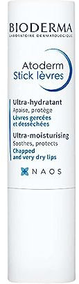Bioderma Atoderm Lip Stick - Deeply Hydrating, Moisturising & Ultra Nourishing Lip Balm to Protect & Soothe Damaged & Dehydrated Lips, Enriched with Niacinamide, 4G