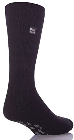 HEAT HOLDERS Mens Thermal 2.3 tog Slipper Socks Black/Grey 7-12