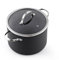 Cooks Standard Stockpot Dutch Oven Casserole with Glass Lid, 8-Quart Classic Hard Anodized Nonstick Soup Pot, Black