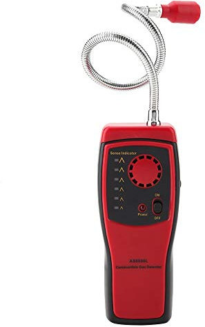 Mootea Flammable Gas Detector,Smart Sensor AS8800L Red Portable Flammable Gas Detector Natural Gas Leak Tester Analyzer