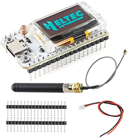 HiLetgo ESP32 V3 Lora V3 SX1262 0.96 Inch OLED Display Development Board WiFi Bluetooth Dual Core 240MHz CP2102 and 863-928MHz Antenna for Arduino Smart Home WiFi Lora 32(Unsoldered)