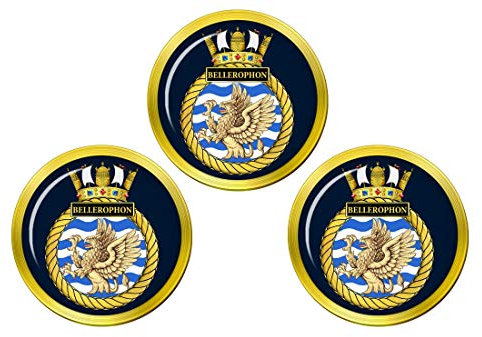 Giftshop UK HMS Bellerophon, Royal Marineblau Golfball Markierer