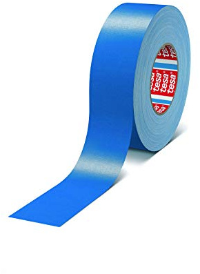 tesa band 4651 - Cinta textil prémium de alto rendimiento, varios anchos y colores (25 mm x 50 m, color azul)