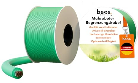 BEOS Begrenzungskabel für Mähroboter - 150 m | Draht für Rasenroboter von Worx, Gardena, Husqvarna, Bosch, Stihl, uvm. - Ø 2,7mm