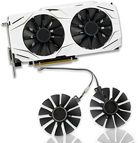 Dotodo Ventilateur de refroidissement pour carte graphique ASUS GTX 1060 GTX 1070 RX 480 87 mm T129215SU PLD09210S12HH
