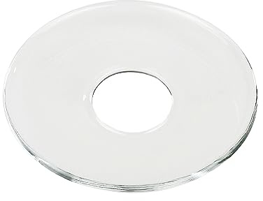 VGEUNA 12 Pieces Bent Glass Candle Bobeches for Candlesticks, Candle Wax Drip Protector Taper Candle Drip Catcher Ring (Round)