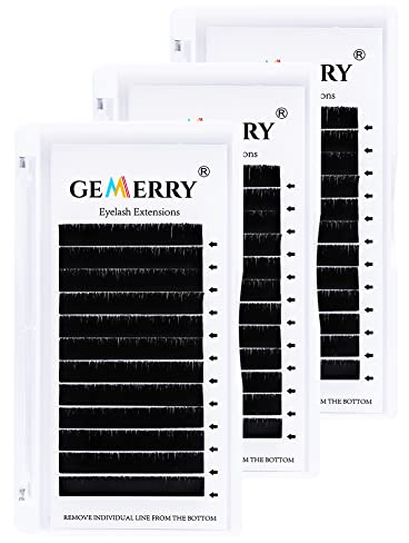 GEMERRY 3x Selbstfächernde Volumen Wimpern 0,05 D curl 12mm 13mm 14mm Easy Fan Lashes 2D 3D 6D 10D Wimpernverlängerung Volumentechnik Russian Lash Extensions (0.05-D12+D13+D14)