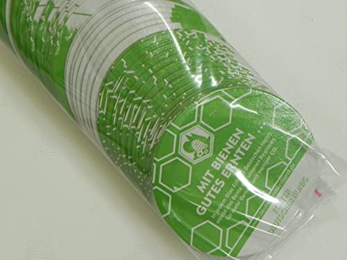 Generisch 2 x 60 Deckeleinlagen f. 250g DIB-Glas versch.Motive (8ct/St.) Imker Imkerei Honig