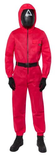 (PKT) (9915289) Adult Mens Squid Game Guard Deluxe Costume (Medium)
