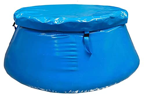 OWKAY PVC-Wasserspeichertank, faltbar, Wassersack, Wassersack, Feuer, runder Tisch, faltbar, Dicker, verschleißfester Kunststoff, Fischteich-Wasserspeicher, tragbar, 2000 l