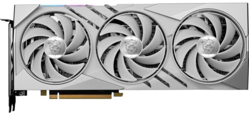 MSI Gaming GeForce RTX 4060 Ti 16GB GDRR6 Boost Clock: 2685 MHz 128-Bit HDMI/DP Nvlink TORX Fan 4.0 Ada Lovelace Architecture Graphics Card RTX 4060 Ti Gaming X Slim White 16G