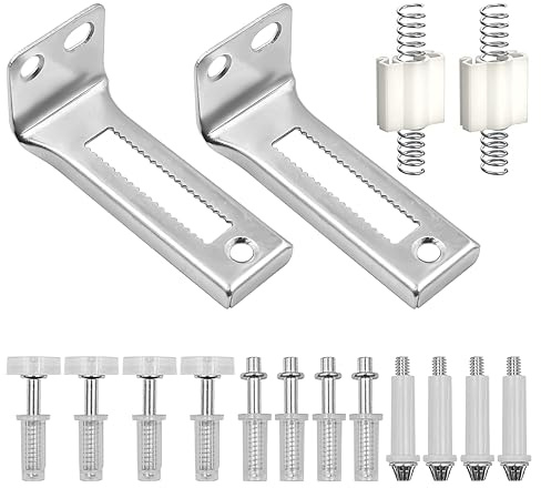 Kit de réparation de porte WANGCL 16 pièces pour portes coulissantes et placards, Argent, Noir, Gris