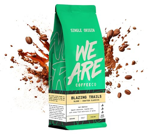 We Are Coffee Co - Blazing Trails - Single Origin Blend Ground Coffee Espresso 1kg | Dark Roast | 100% Arabica | Freshly Roasted in the UK