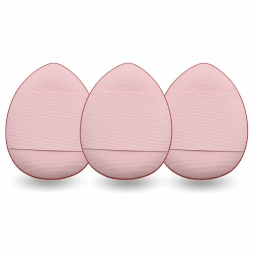 IMAXWAVE Set de 3 Esponjas de Maquillaje para Dedos - Mini Aplicadoras Tipo Dedal para Aplicación Precisa de Cosméticos - Rosa