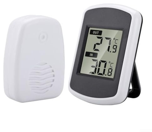 Eawfgtuw Digital Weather Station Indoor Outdoor Thermometer Wireless Sensor Temperature Monitor Wide Range -4.4℃ to 65℃ Low Power Consumption Easy-Read Display 120ft Range