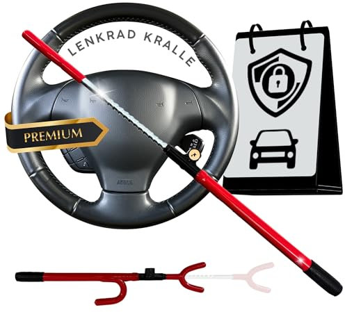 TronicXL Wegfahrsperre Lenkradkralle Lenkradschloss mit Messing Schloss + 2 Schlüssel PKW Diebstahlschutz Diebstahlsicherung Auto Kralle