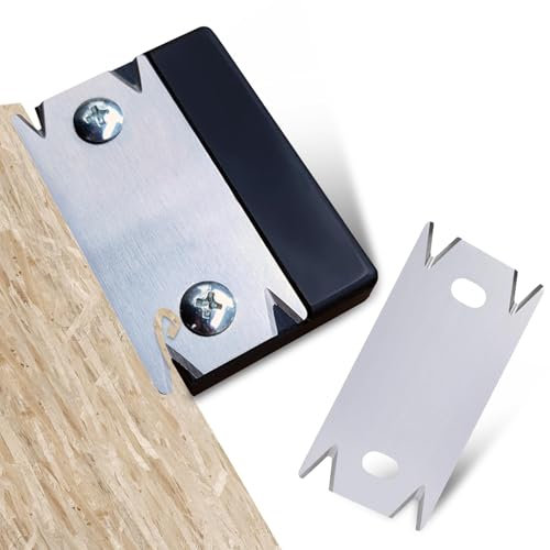 Zamety Araseur de Chant, Coupe Bordure Manuel, Portable Coupe-Bordures Manuels avec 2 Lame De Rechange, pour Bois, PVC, ABS, DIY, Mélamine 6.5 x 4.5 x 1.2 CM (Ferreux)